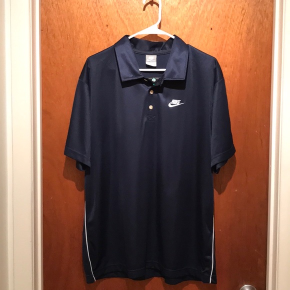 Nike Navy & White Polo Golf Athletic Shirt Size XL - Picture 8 of 8